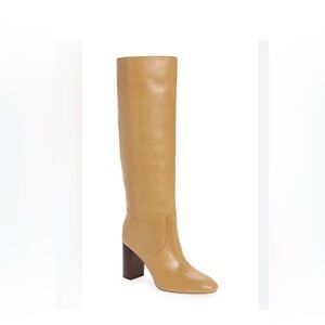 Loeffler Randall Goldy Khaki Leather Knee Boots 6.5